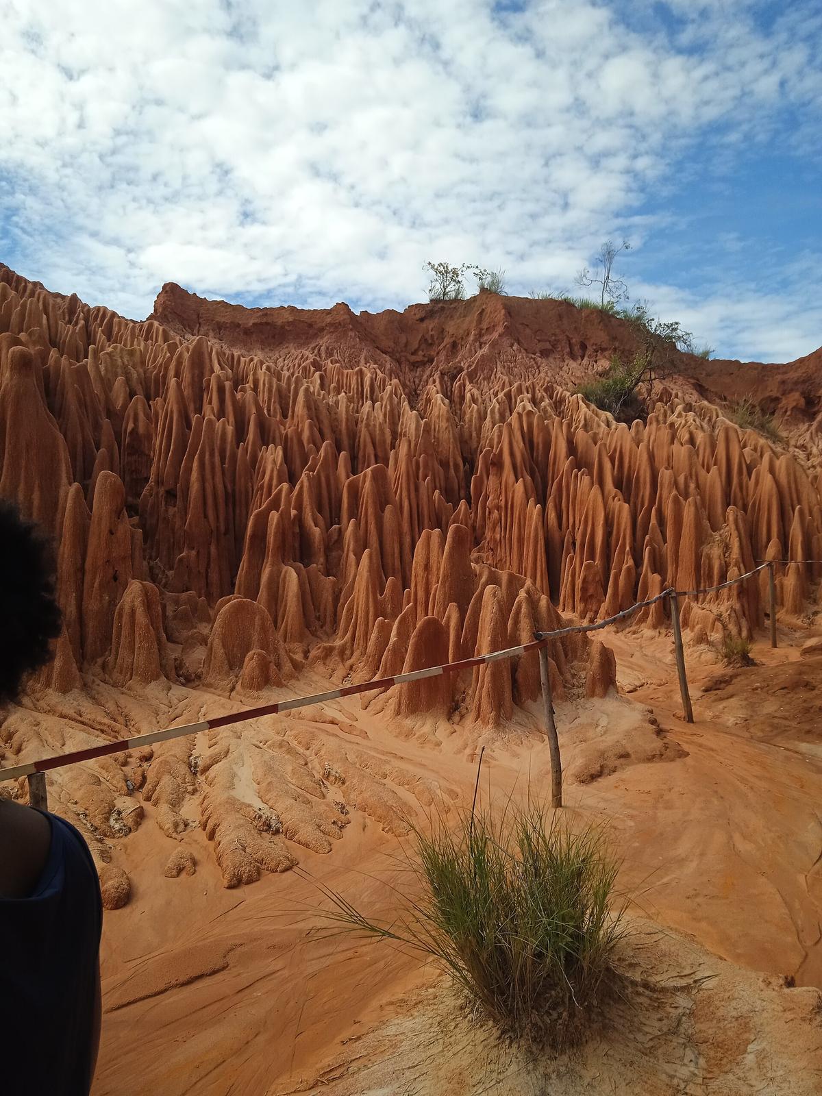 The eroded red spires of the Tsingy Rouge