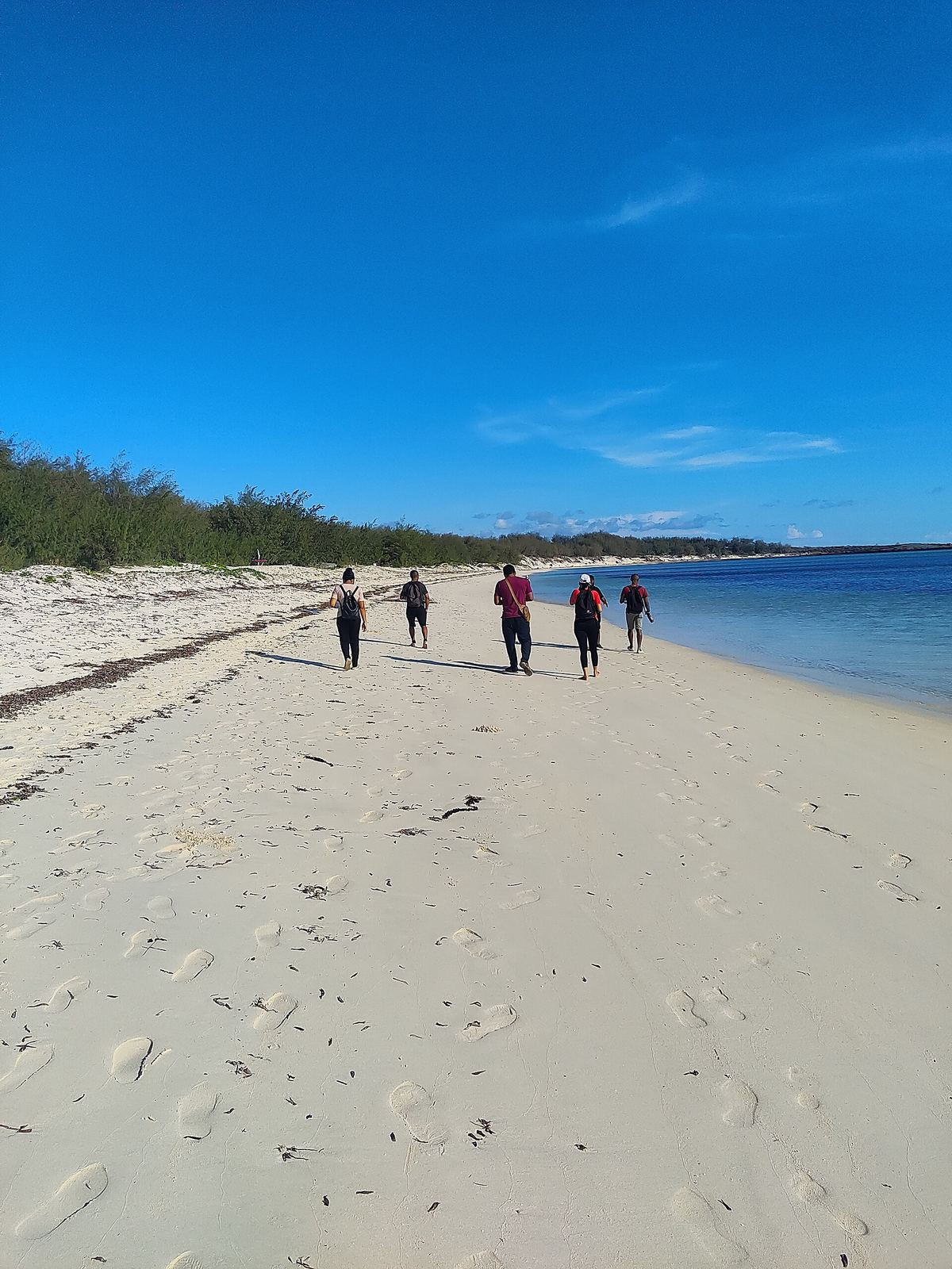 The white sand of Sakalava Bay in the Trois Baies