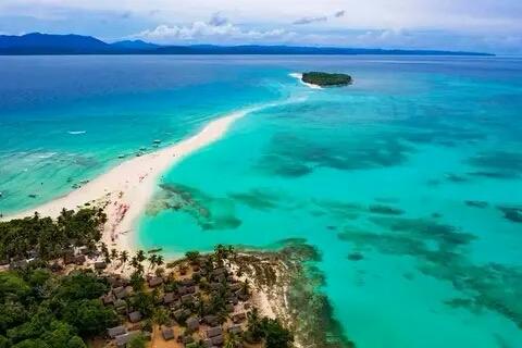 Aerial view of Nosy Iranja